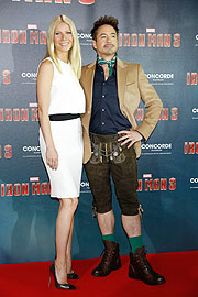 Gwyneth Paltrow und Robert Downey jr. beim Photocall in München am 12.04.2013 (©Concorde Filmverleih / Kurt Krieger 2013)